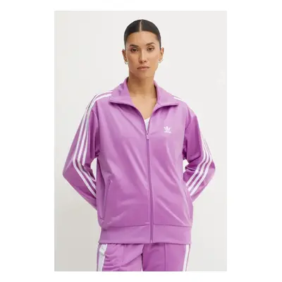 Mikina adidas Originals Firebird dámská, fialová barva, s aplikací, IY4741