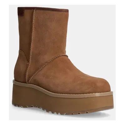 Sněhule UGG Cityfunc Mid hnědá barva, 1158196-CHE