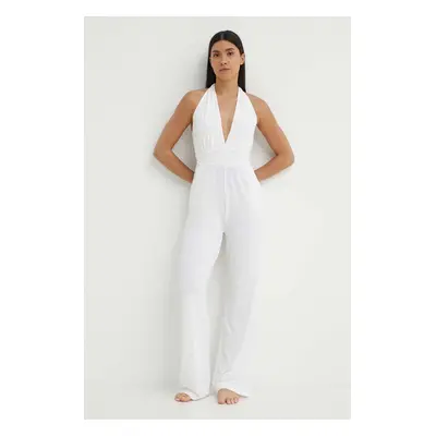 Plážový overal Max Mara Beachwear béžová barva, 2416641029600