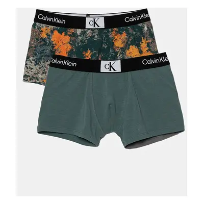 Dětské boxerky Calvin Klein Underwear 2-pack zelená barva, B70B700497