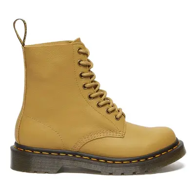 Kožené workery Dr. Martens 1460 Pascal žlutá barva, na plochém podpatku, DM30920776