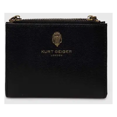 Kožená peněženka Kurt Geiger London MINI PURSE SHOREDITCH černá barva, 9342000109