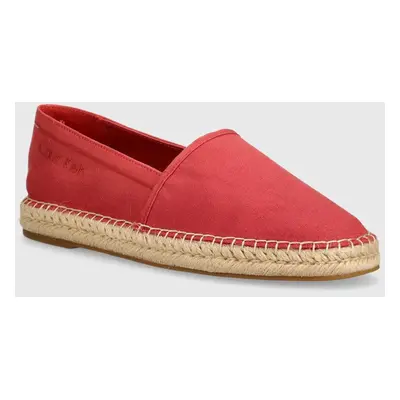 Espadrilky Calvin Klein ESPADRILLE CV červená barva, HM0HM00539