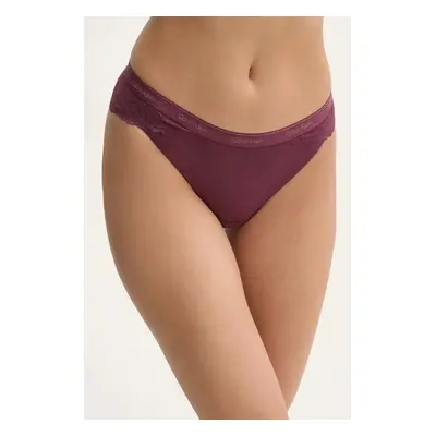 Kalhotky Calvin Klein Underwear růžová barva, průhledné, 000QF7979E