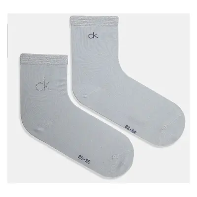 Ponožky Calvin Klein 2-pack dámské, modrá barva, 701229680