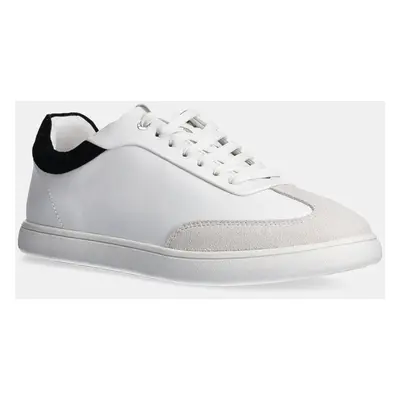 Kožené sneakers boty Calvin Klein LP CUPSOLE LACE UP LTH MIX bílá barva, HW0HW02208