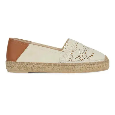 Espadrilky Geox D LAMPEDUSA béžová barva, D45V0D 0DS10 C6738