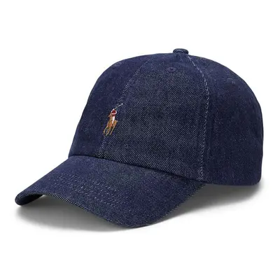 Dětská bavlněná kšiltovka Polo Ralph Lauren tmavomodrá barva, s aplikací, 323952393001