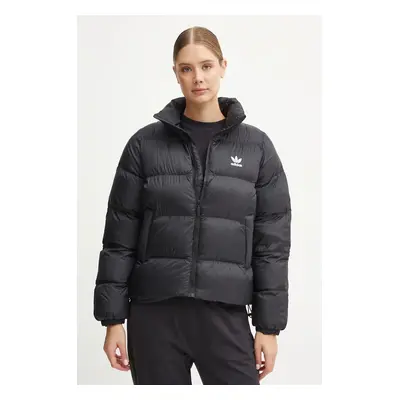 Bunda adidas Originals dámská, černá barva, zimní, JD0420