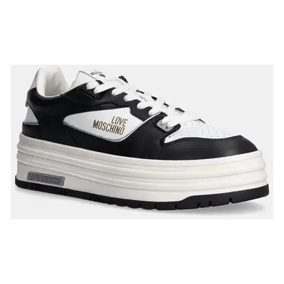 Sneakers boty Love Moschino černá barva, JA15356G0LIAI00A