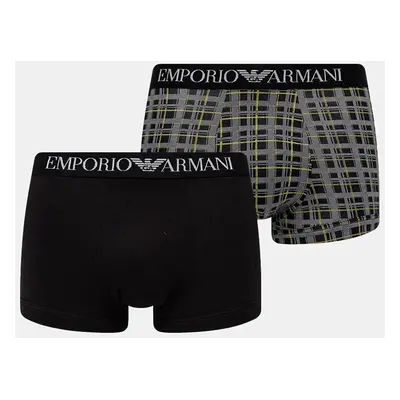 Boxerky Emporio Armani Underwear 2-pack pánské, černá barva, 111210 4F504