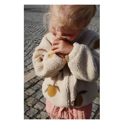 Dětská bunda Konges Sløjd JODY TEDDY JACKET GRS béžová barva, KS101242