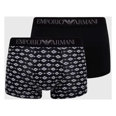 Boxerky Emporio Armani Underwear 2-pack pánské, černá barva, 111210 4R504