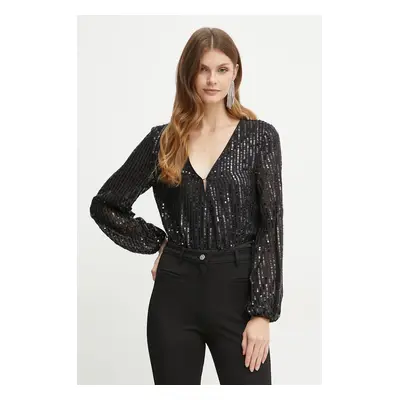 Body Bardot SEQUIN dámské, černá barva, s aplikací, 58945TB3