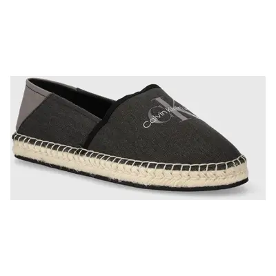 Espadrilky Calvin Klein Jeans ESPADRILLE ML BTW černá barva, YW0YW01376