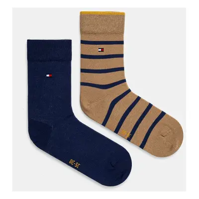 Ponožky Tommy Hilfiger 2-pack hnědá barva, 701229939