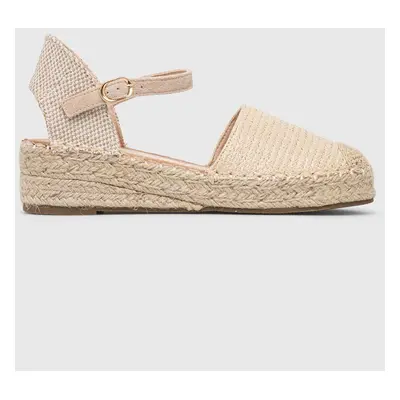 Espadrilky Answear Lab béžová barva, na platformě