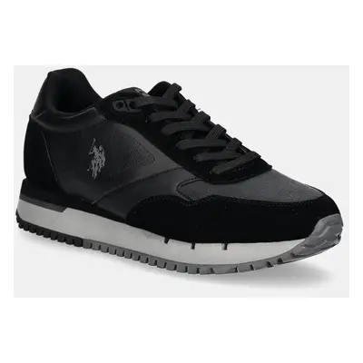 Sneakers boty U.S. Polo Assn. JUSTIN černá barva, JUSTIN001M/DYN1