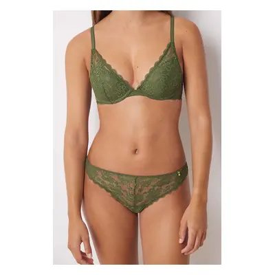 Kalhotky brazilky women'secret FEMININE TRENDY zelená barva, 4218736