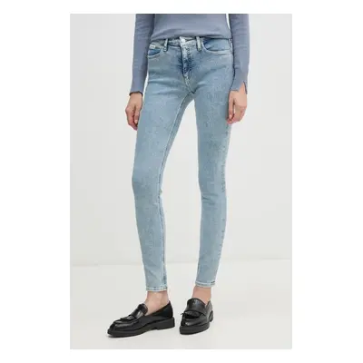 Džíny Calvin Klein Jeans dámské, modrá barva, J20J224426