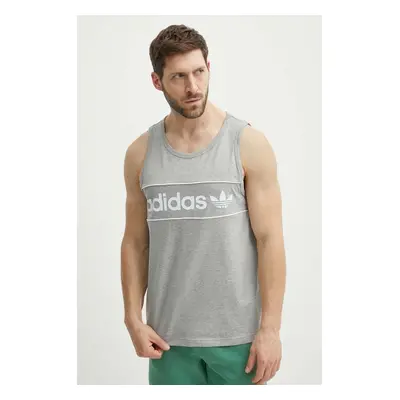 Bavlněné tričko adidas Originals šedá barva, IR9342