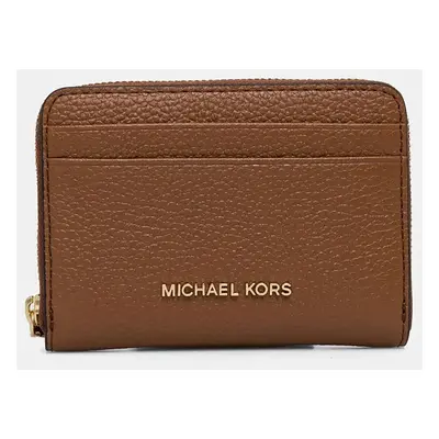 Kožená peněženka MICHAEL Michael Kors hnědá barva, 32T4GJ6Z5L