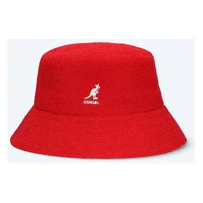 Klobouk Kangol Bermuda Bucket červená barva, K3050ST.SCARLET-SCARLET