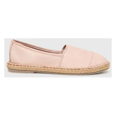 Kožené espadrilky Answear Lab béžová barva