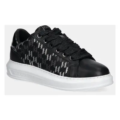 Kožené sneakers boty Karl Lagerfeld KAPRI MENS černá barva, KL52544