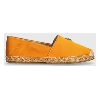 Espadrilky Tommy Hilfiger TH SATIN FLAT ESPADRILLE žlutá barva, FW0FW07881