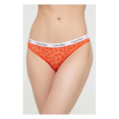 Kalhotky brazilky Calvin Klein Underwear oranžová barva