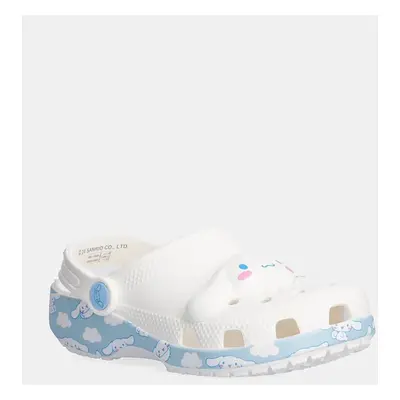 Dětské pantofle Crocs CLASSIC CINNAMOROLL CLOG bílá barva, 210344