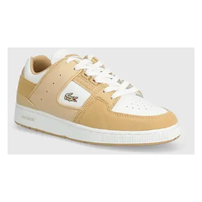 Kožené sneakers boty Lacoste Court Cage Leather béžová barva, 47SFA0105