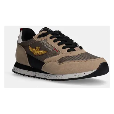 Sneakers boty Aeronautica Militare béžová barva, SC288CT3379