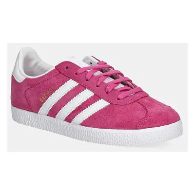 Dětské semišové sneakers boty adidas Originals GAZELLE růžová barva, IF9801