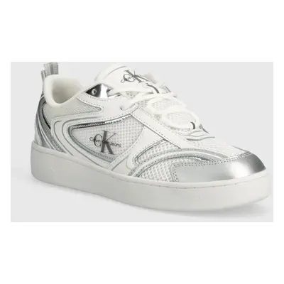 Sneakers boty Calvin Klein Jeans BASKET CUPSOLE LOW MIX ML MR bílá barva, YW0YW01386