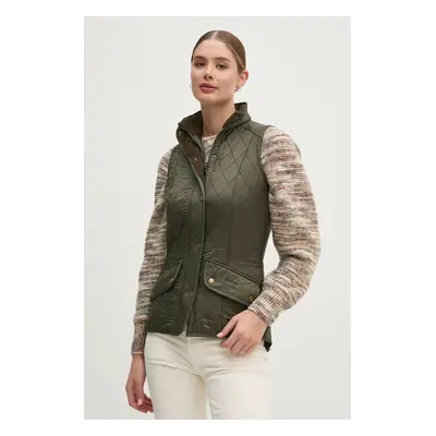 Vesta Barbour Cavalry Quilted Gilet zelená barva, LGI0016