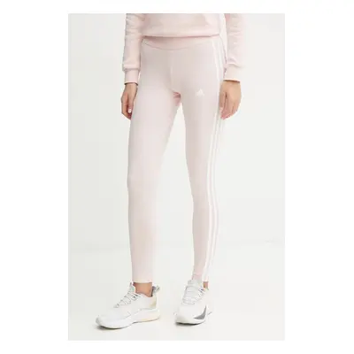 Legíny adidas Essentials dámské, růžová barva, vzorované, JH3713