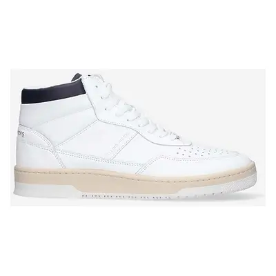 Kožené sneakers boty Filling Pieces Mid Ace Spin bílá barva, 55333491901