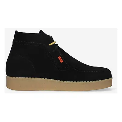 Semišové kotníkové boty Levi's Footwear&Accessories D7352.0003 RVN 75 černá barva, D7352.0003-bl