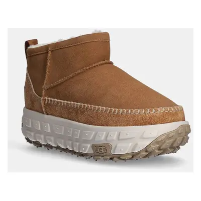 Semišové sněhule UGG Venture Daze Ultra Mini hnědá barva, 1158200-CTC