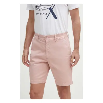 Kraťasy Pepe Jeans REGULAR CHINO SHORT pánské, růžová barva, PM801092