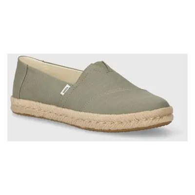 Espadrilky Toms Alpargata Rope 2.0 zelená barva, 10020859