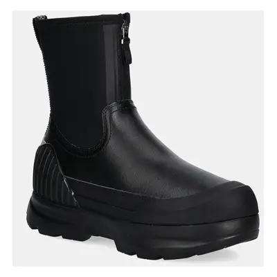 Boty s gumou UGG Neumel X Zip dámské, černá barva, na platformě, lehce zateplené, 1158235-BLK