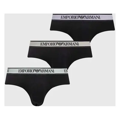 Spodní prádlo Emporio Armani Underwear 3-pack pánské, černá barva, 111734 4R717