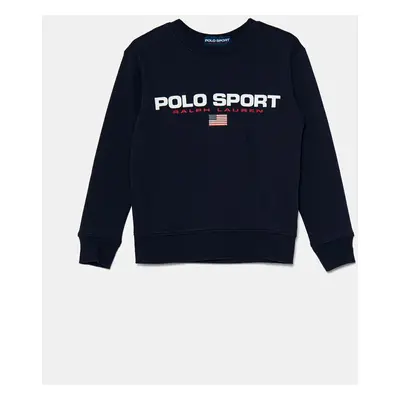 Dětská mikina Polo Ralph Lauren tmavomodrá barva, s potiskem, 323962110001