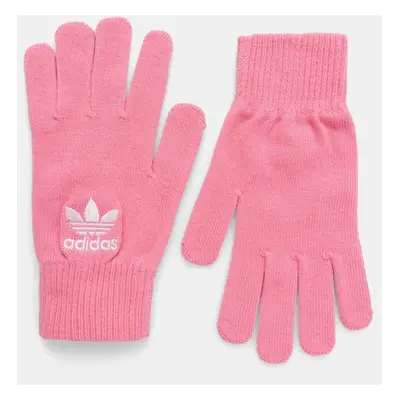 Rukavice adidas Originals dámské, růžová barva, JG6122