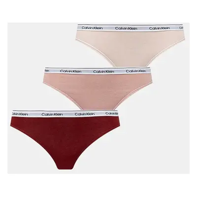 Kalhotky Calvin Klein Underwear 3-pack růžová barva, 000QD5207E