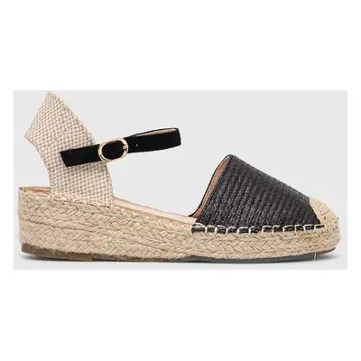 Espadrilky Answear Lab černá barva, na platformě