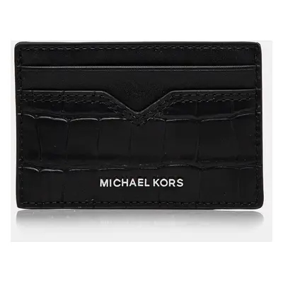 Kožené pouzdro na karty Michael Kors černá barva, 39F4LHDD0K